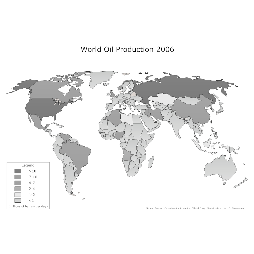 World Oil Production Map