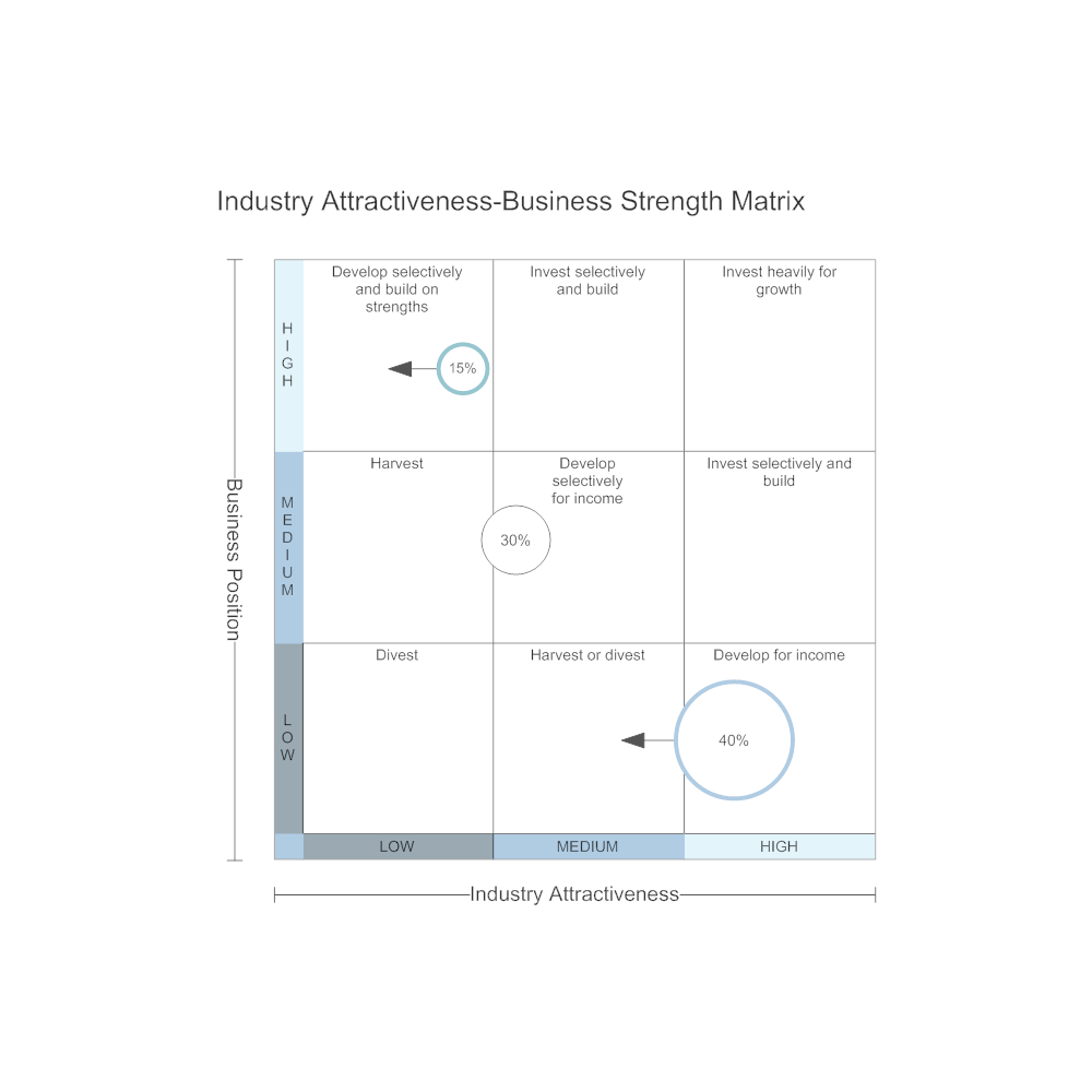 Example Image: Industry Attractiveness-Business Strength Matrix