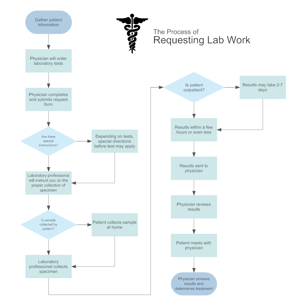 Example Image: Requesting Lab Work - Medical Process Flowchart