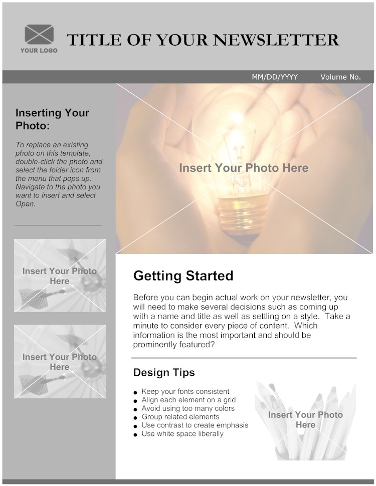 Company newsletter template