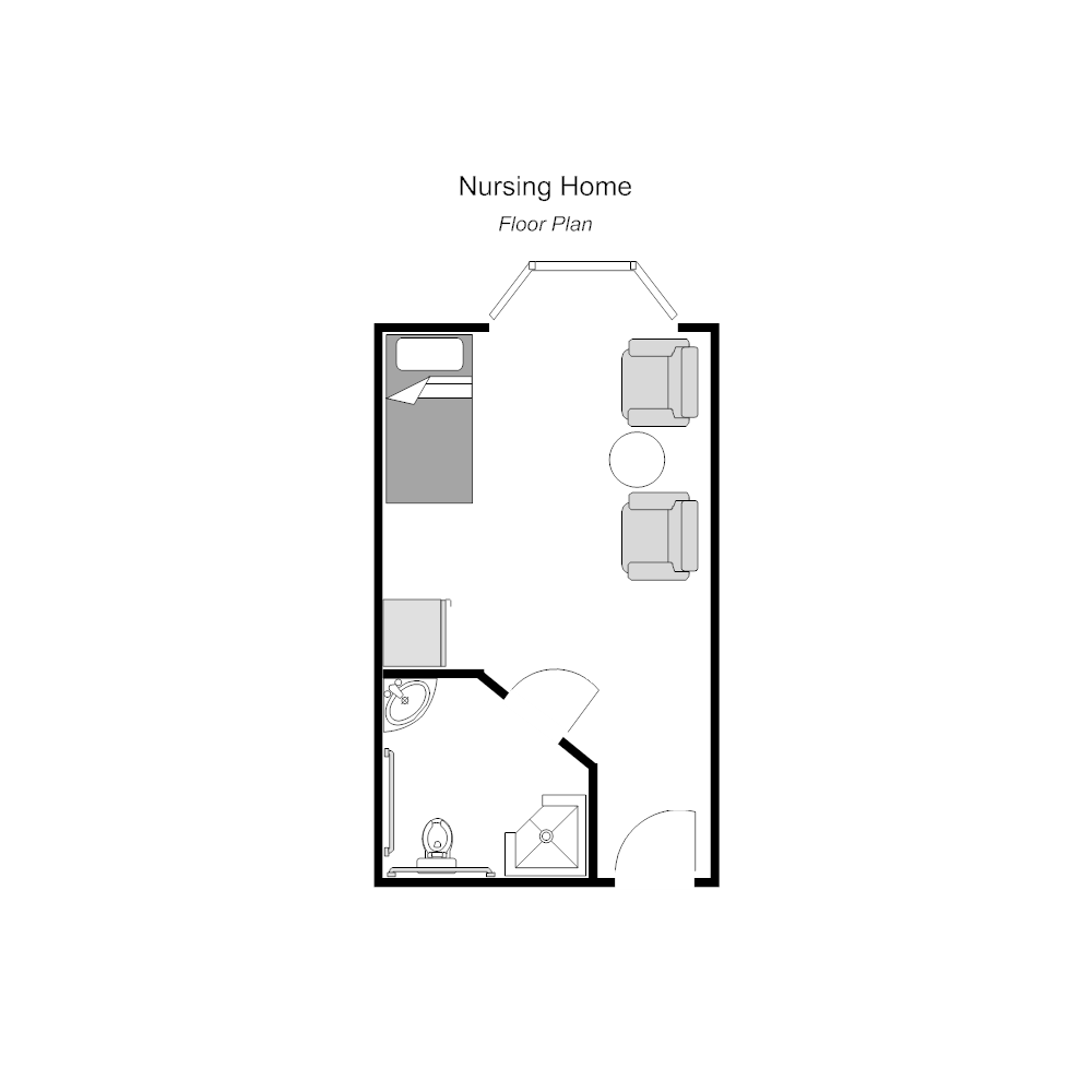 Example Image: Nursing Home Room Floor Plan