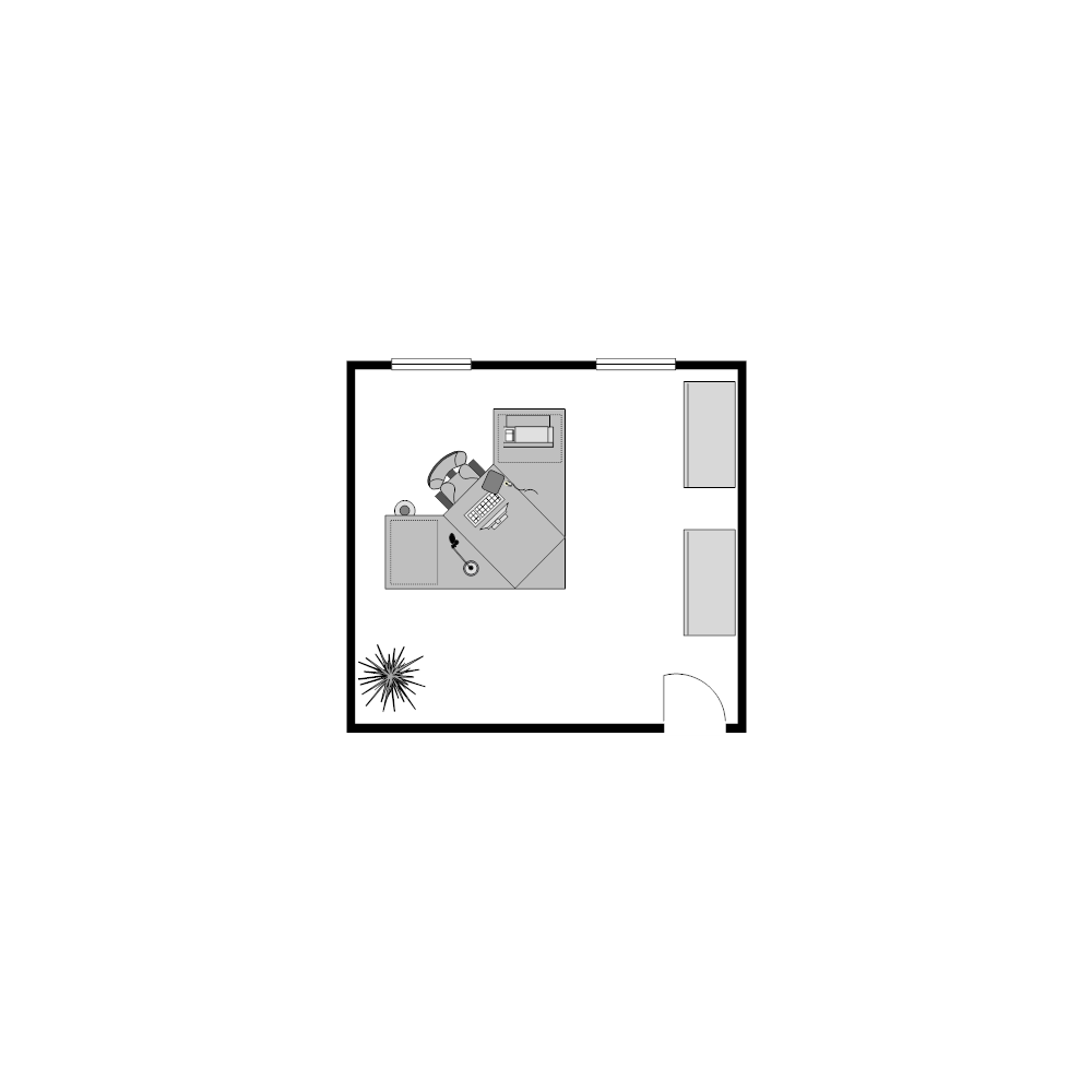 Example Image: Office Floor Plan 14x13