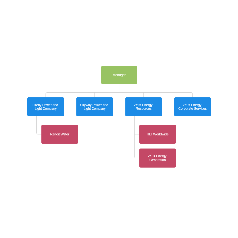 Corporate Organizational Structure Chart