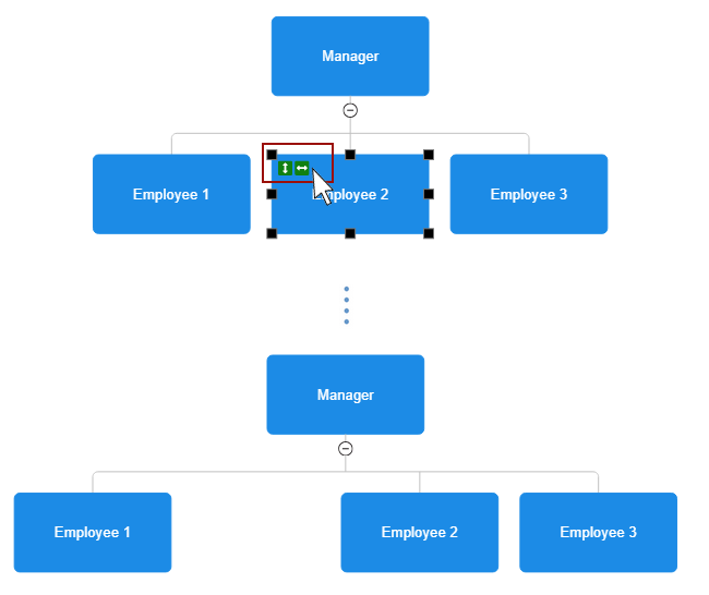 Adjust spacing on an org chart