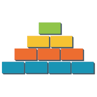 Stacked Pyramid Chart Template 1 Stock Illustration - Download