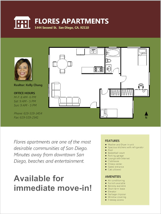 Real estate flyer - Apartment building