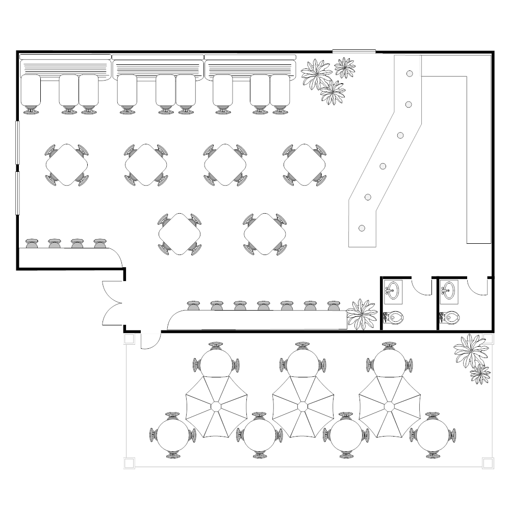 Coffee Shop Floor Plan With Dimensions