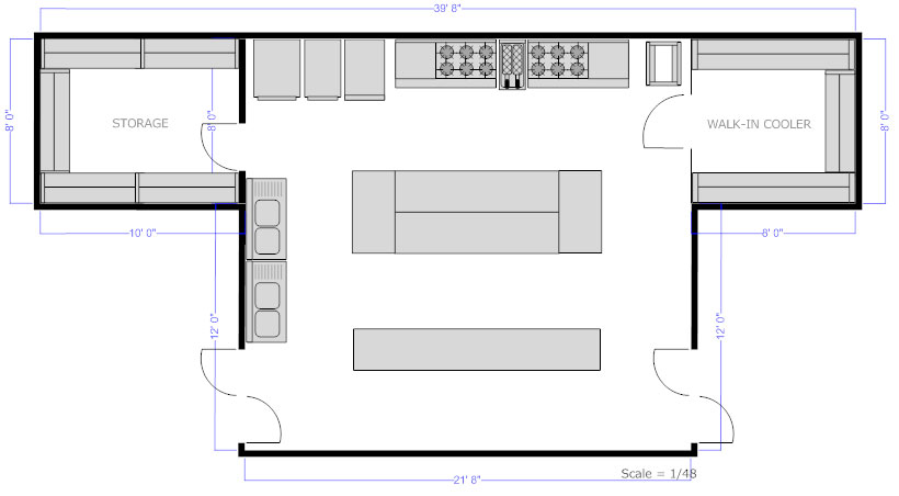Restaurant Floor Plan How To Create A See Examples Tutorial