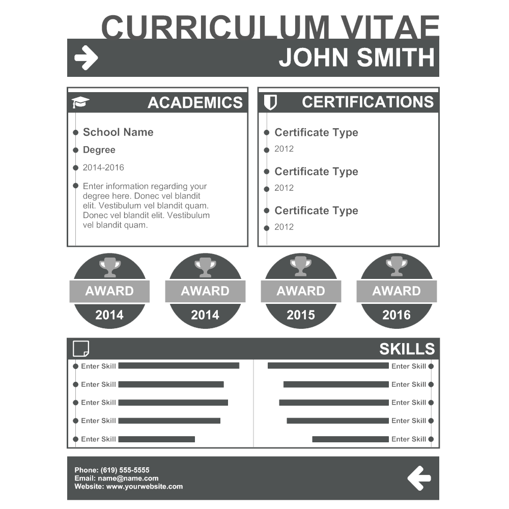 Example Image: Curriculum Vitae 01