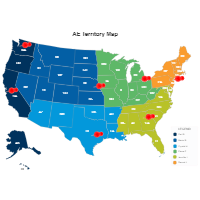 Sales Territory Map for Account Executives