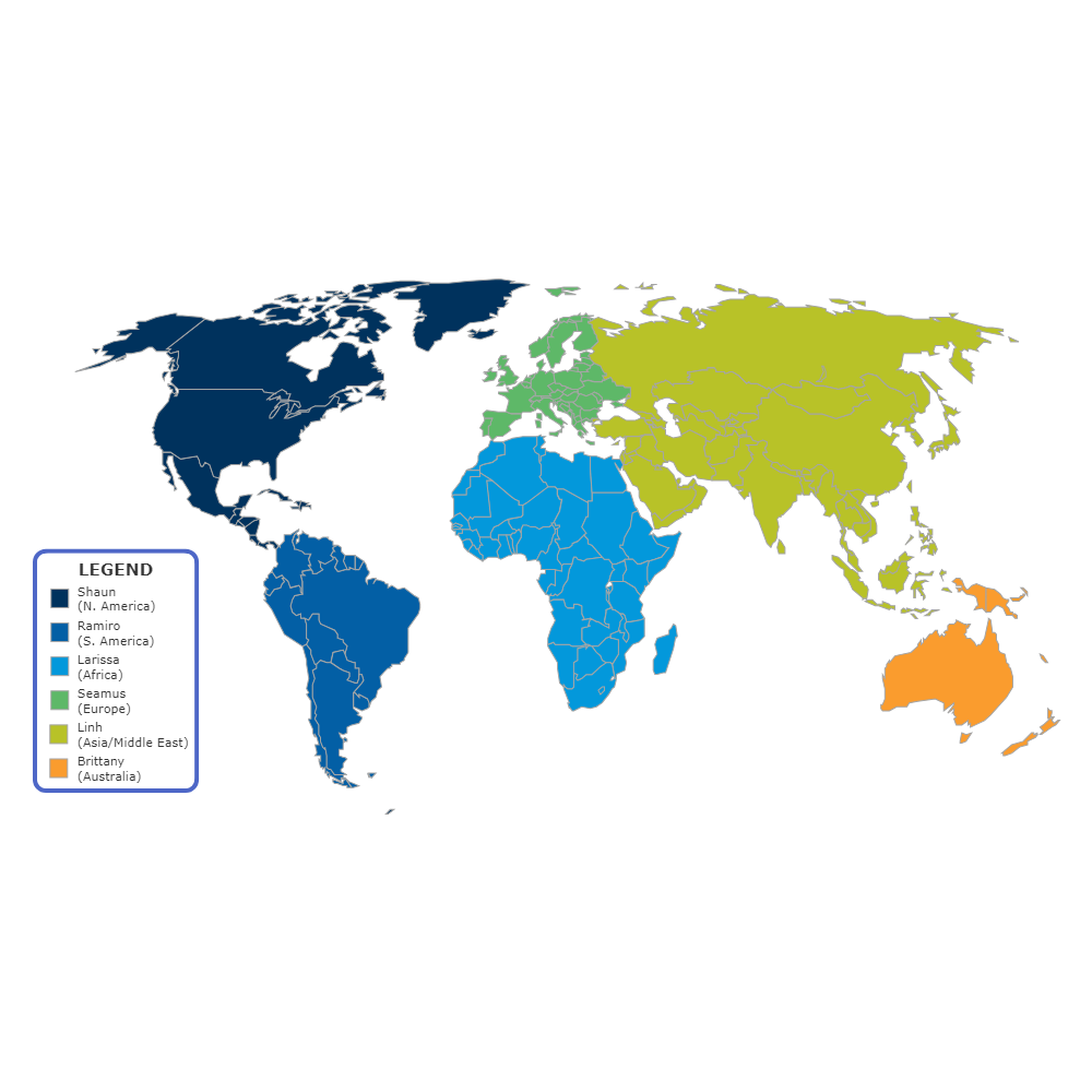 Example Image: World Sales Territory Map