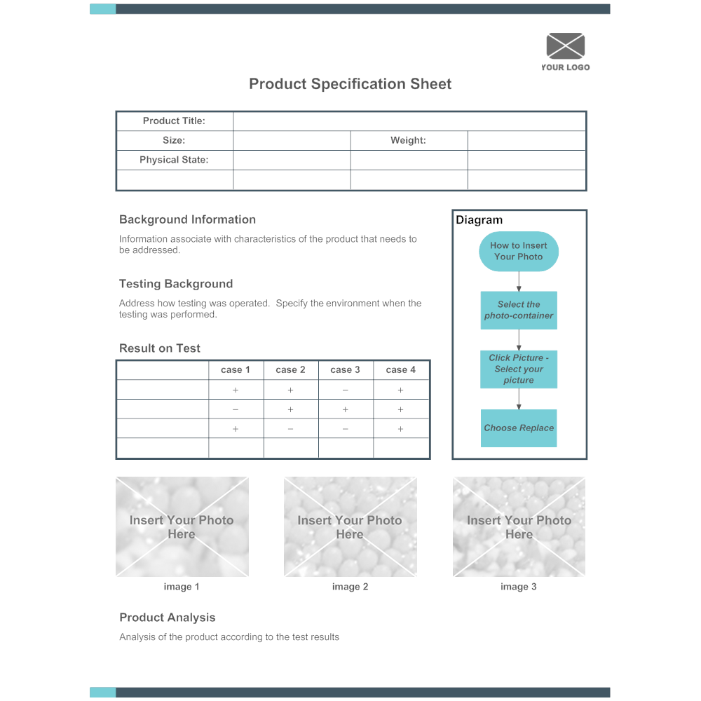 Example Image: Product Specification Sheet 01