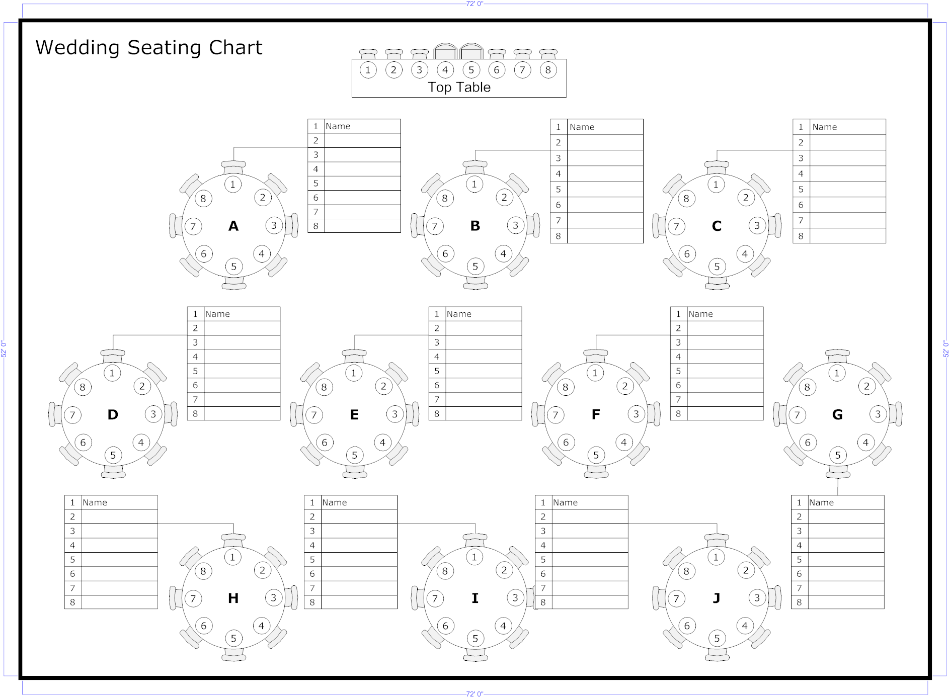 Table Seating Chart Printable