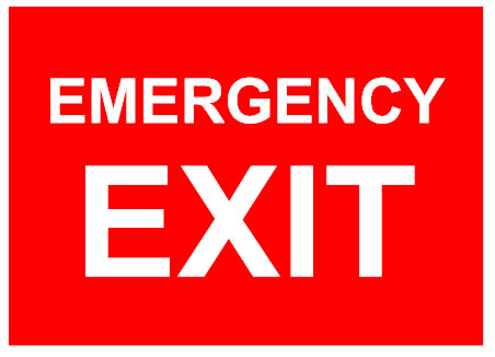 Emergency exit sign template