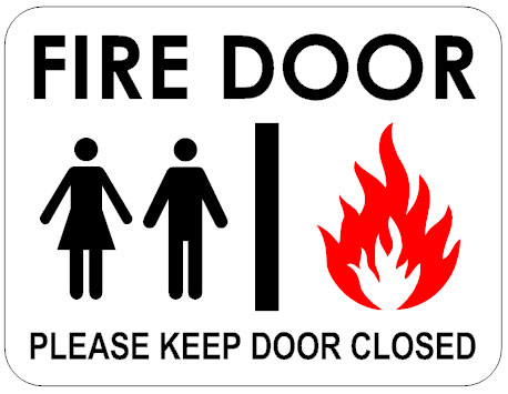 Fire door sign template