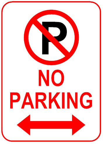 No parking sign template