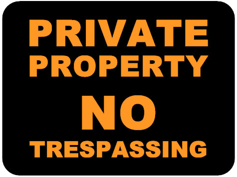 Private property sign template