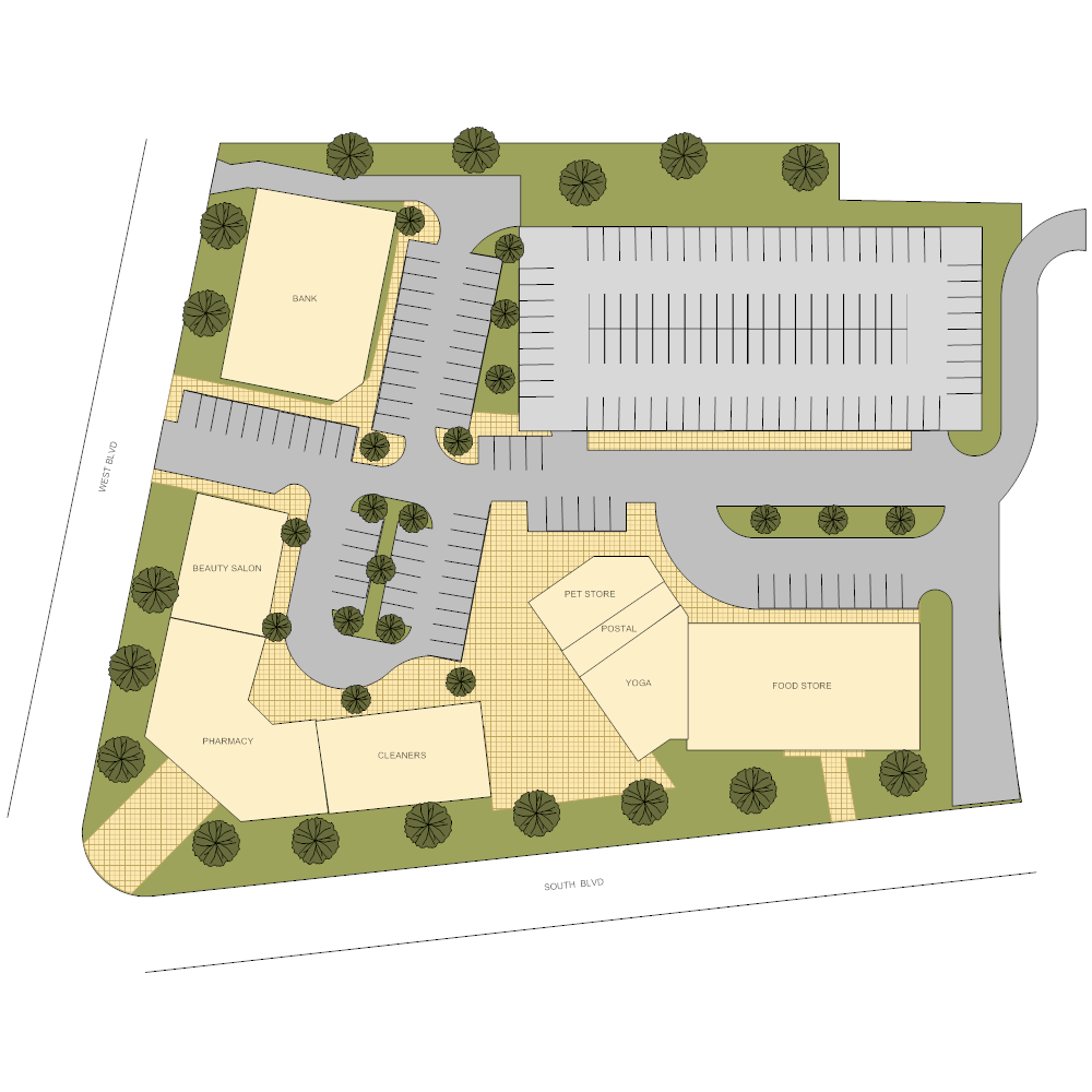 Example Image: Shopping Mall Site Plan