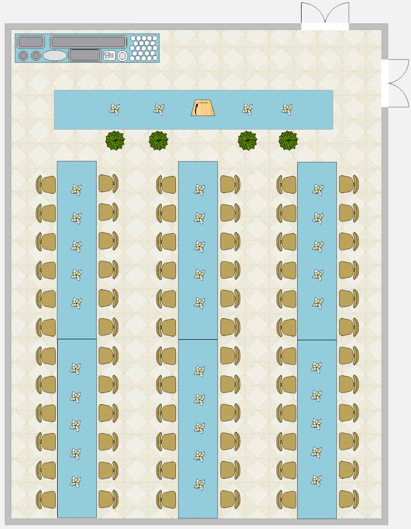 Banquet Table Setup Diagram