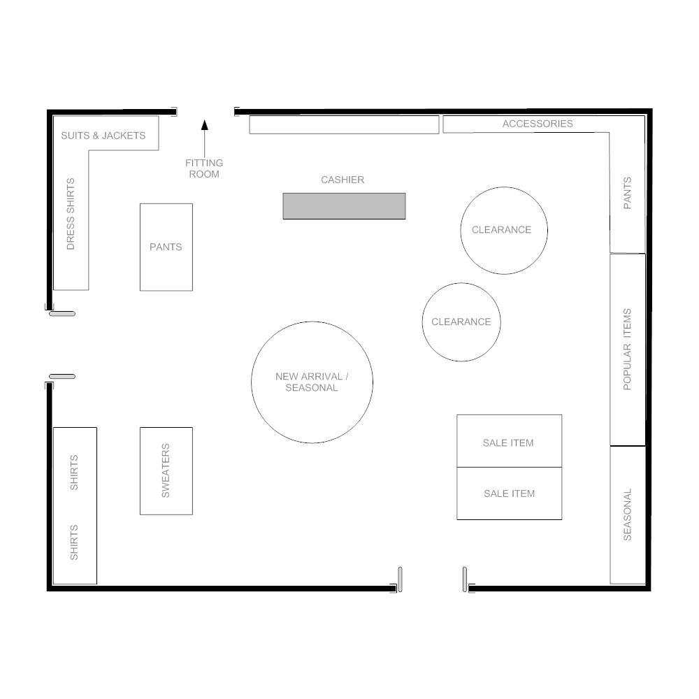 boutique retail floor plan