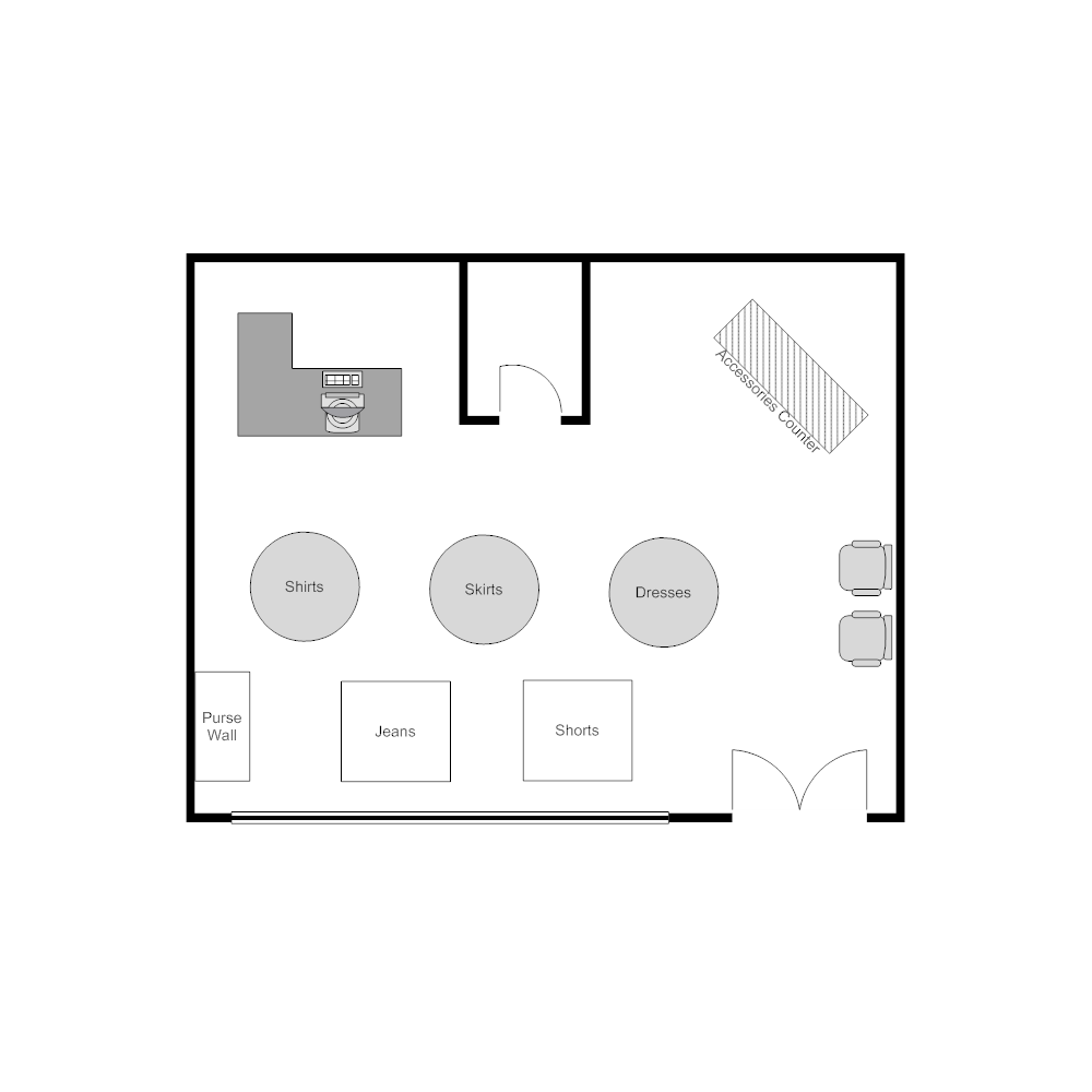 retail clothing store layout