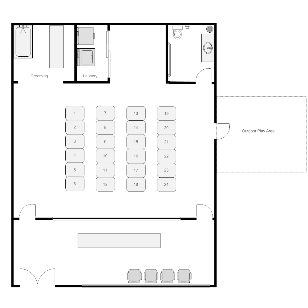 Dog kennel best sale layout plans