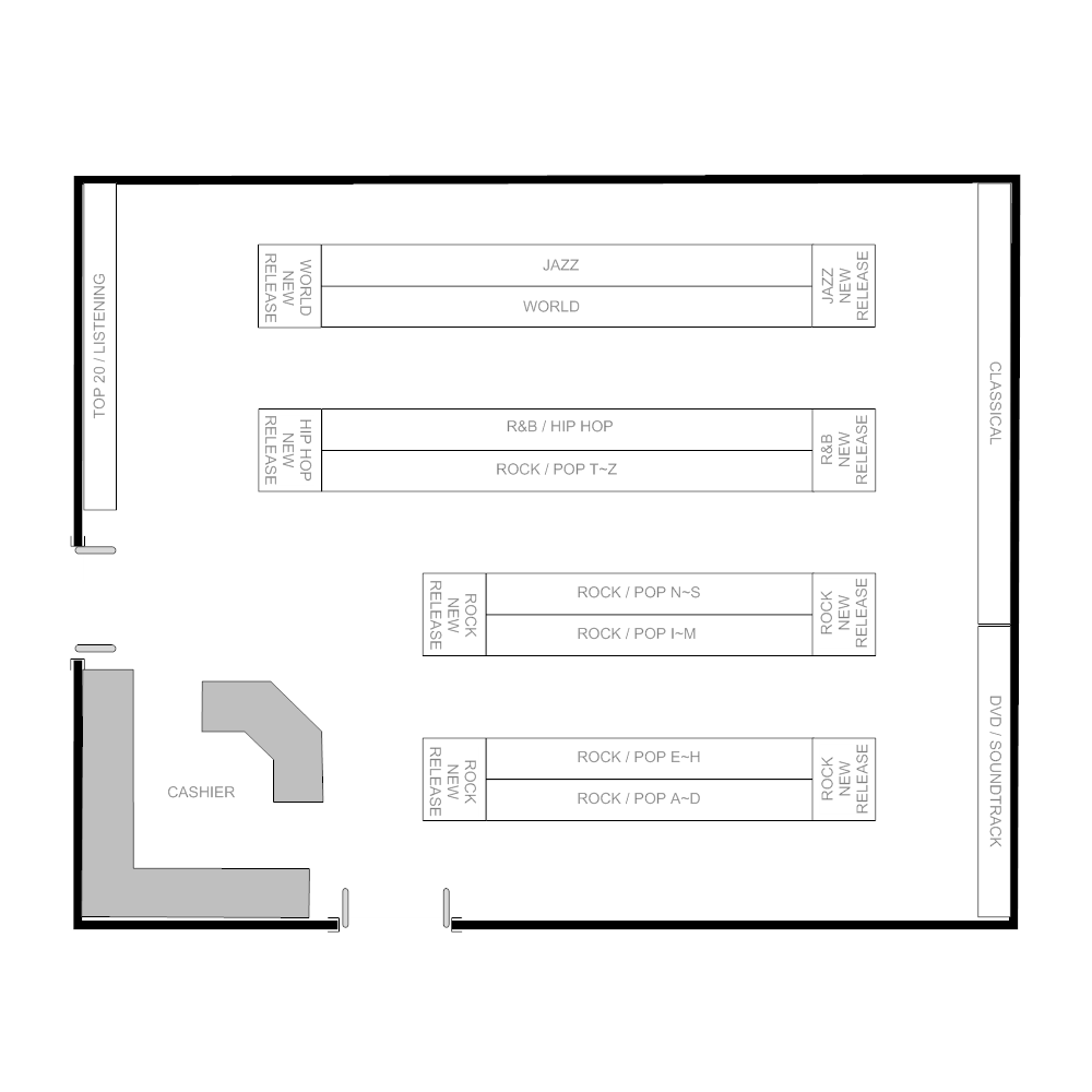 Records Shop Layout