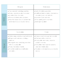 Product Marketing - SWOT Diagram