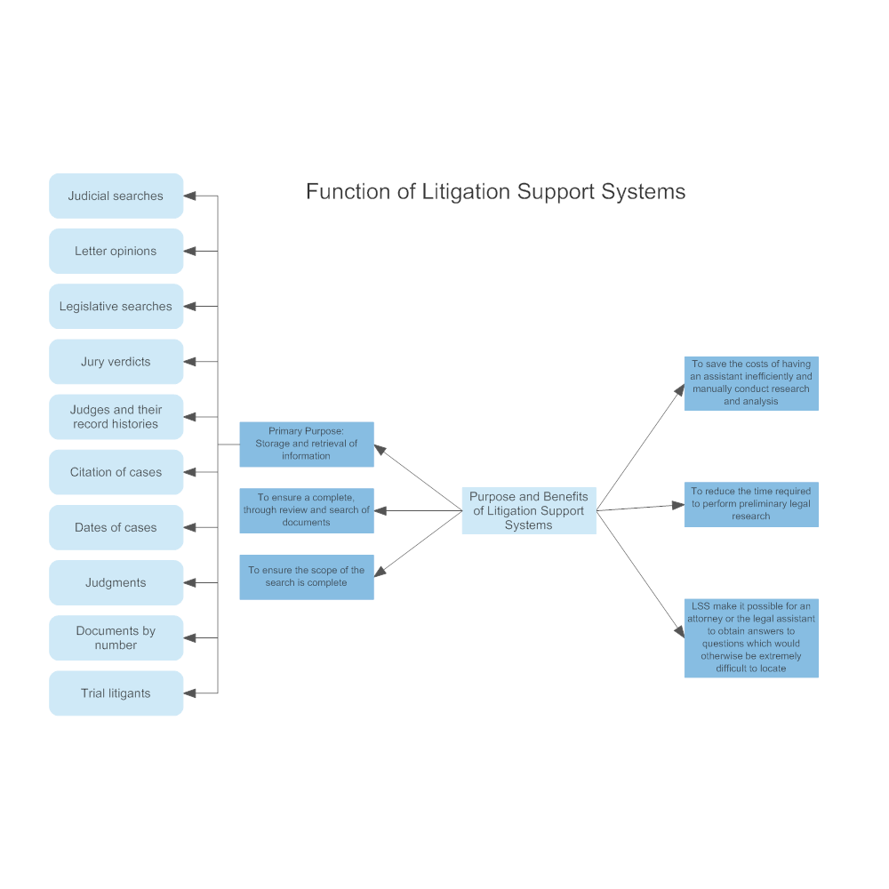 Example Image: Function of Litigation Support Systems