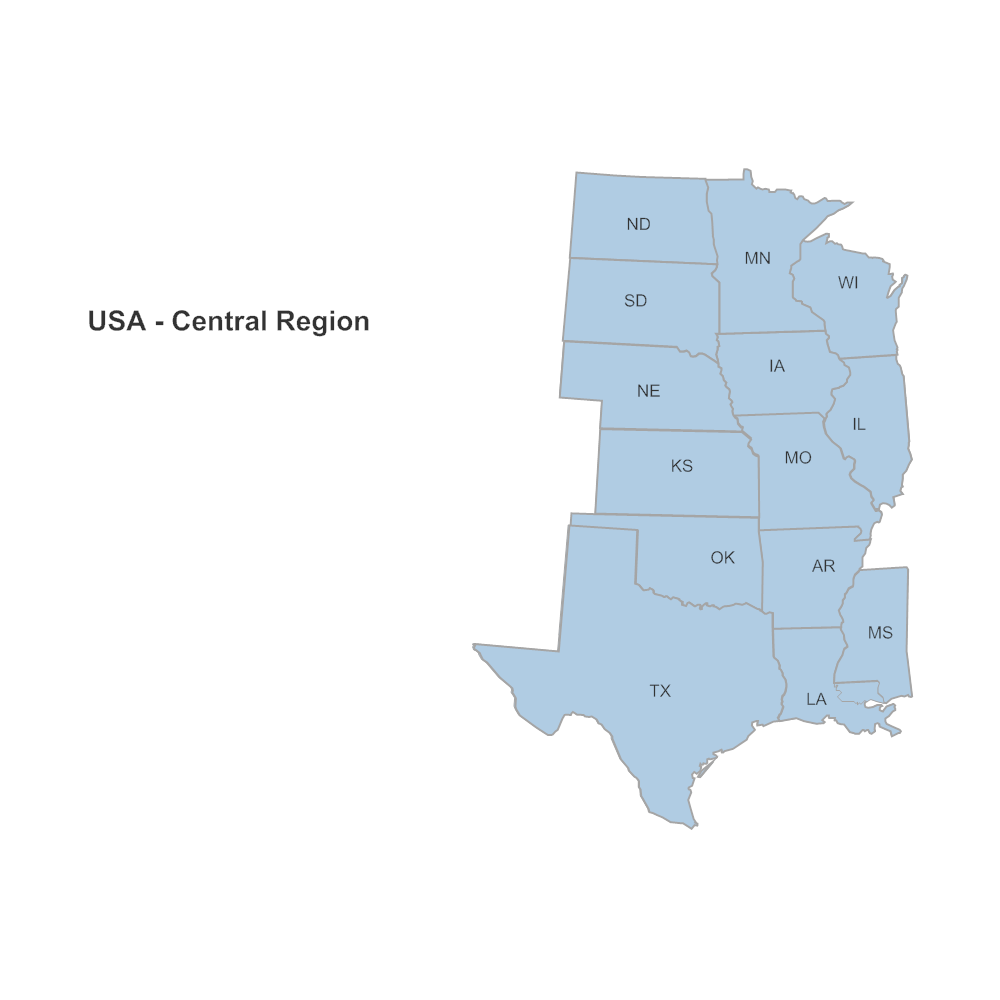 Example Image: USA Region - Central