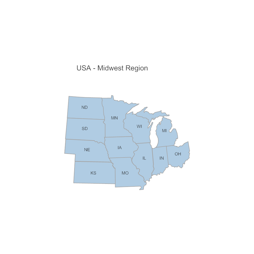Example Image: USA Region - Midwest