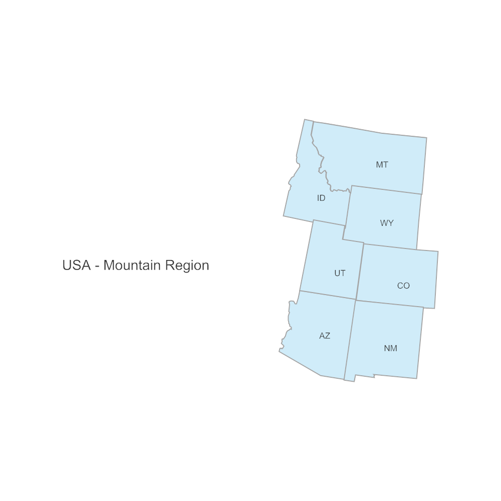 Example Image: USA Region - Mountain