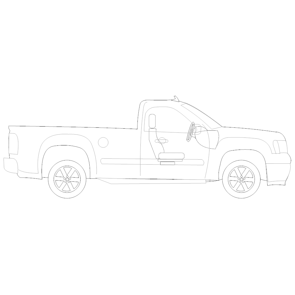 Example Image: Pickup Truck - 2 (Side View)