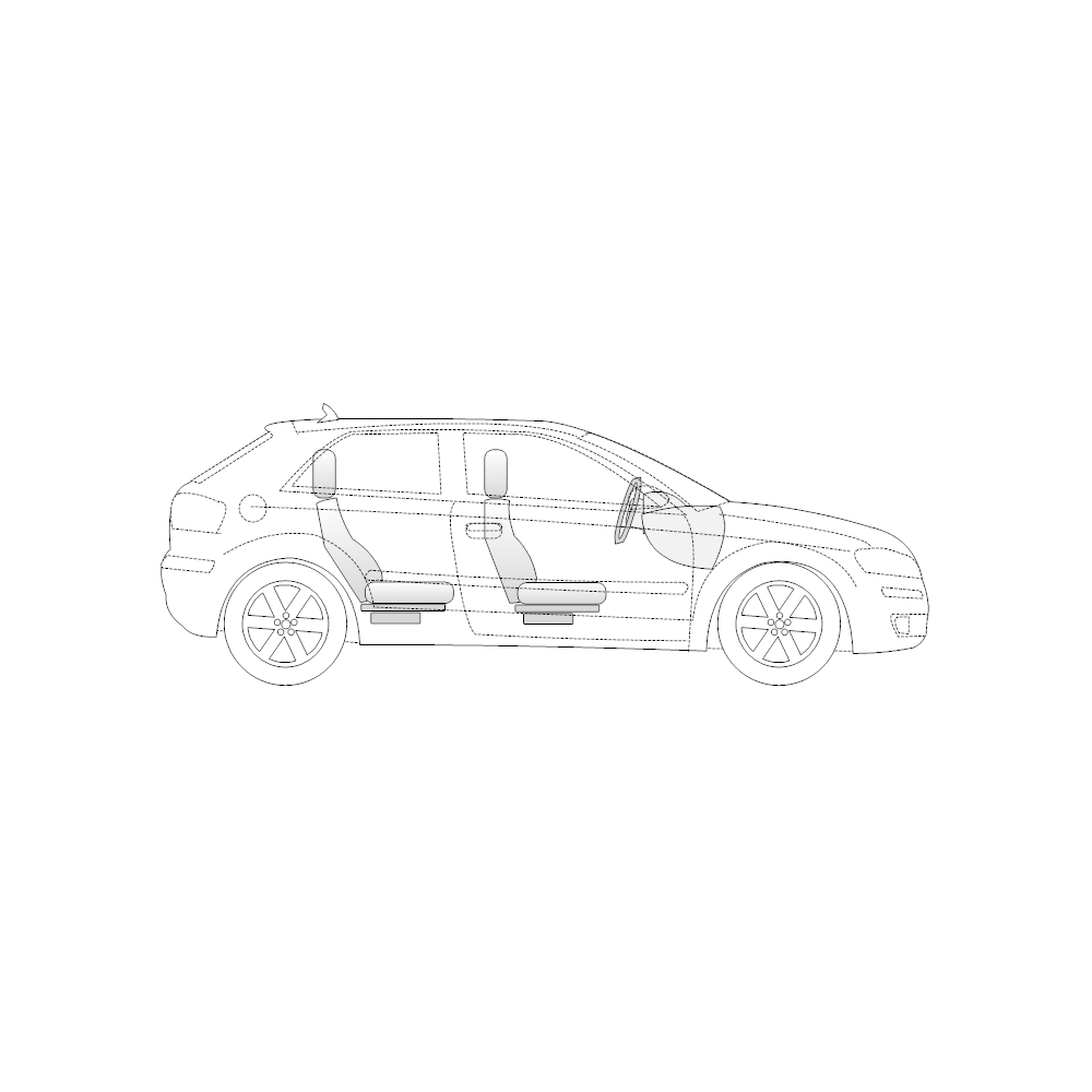 Vehicle Diagram - 2-Door Compact Car Side View